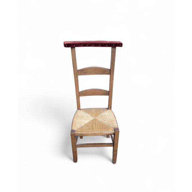 A beautiful vintage Dutch prie-dieu (praying chair) dating from the 1960s–1970s, crafted in solid wood with a traditional...