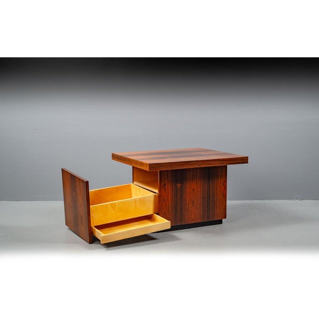 Rosewood Coffee Table with Secret Compartment, 1960s For Sale - Image 5 of 18