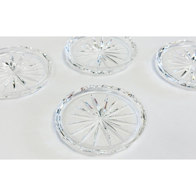 Vintage Waterford "Heritage" Cut Crystal Coasters, Set of 5 For Sale In Kansas City - Image 6 of 8