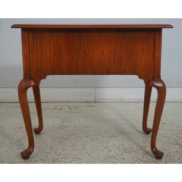 1990s Hekman George III English Style Walnut Dressing Table Lowboy For Sale - Image 17 of 18