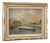 Italian Artist, Landscape View of River with Boats, 1960, Mixed Media on Masonite For Sale