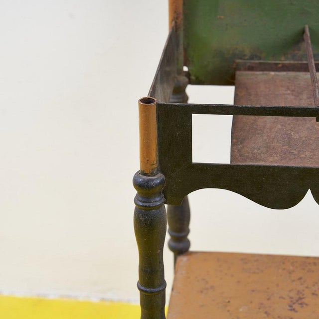 Metal Bedside Table, 1900s For Sale - Image 4 of 10