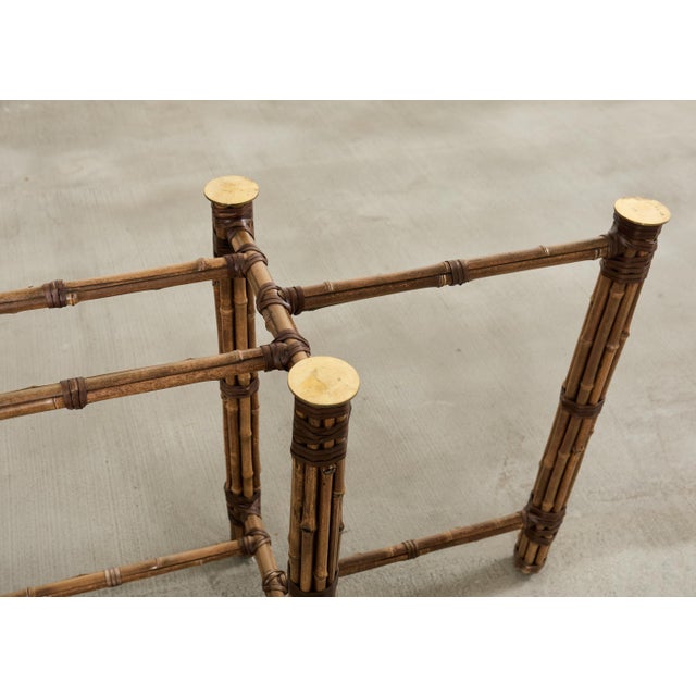 McGuire Organic Modern Bamboo Glass Console Table 8 Ft. For Sale - Image 12 of 18