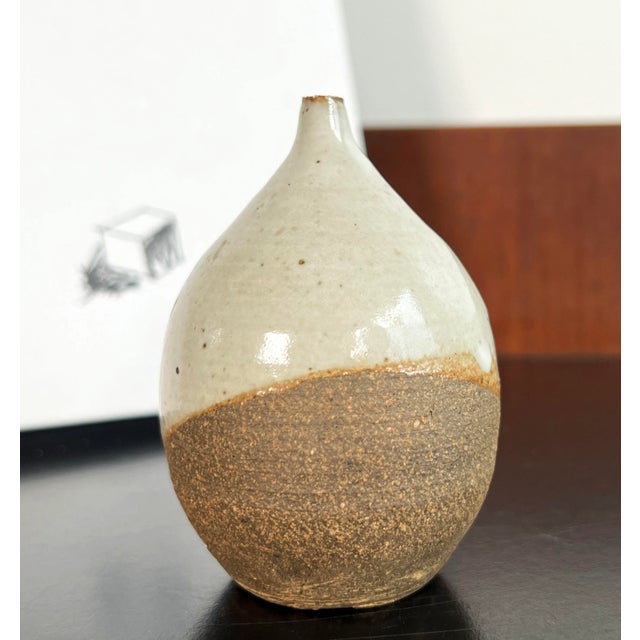 Late 20th Century Vintage American Studio Art Pottery Weed Pot Vase For Sale - Image 5 of 6