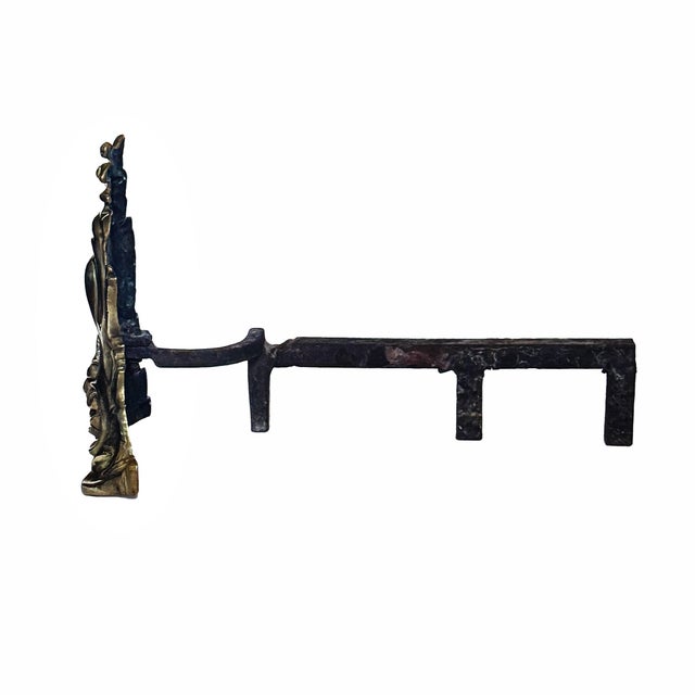 Antique French Gilt Bronze Chenets - A Pair For Sale In Providence - Image 6 of 9