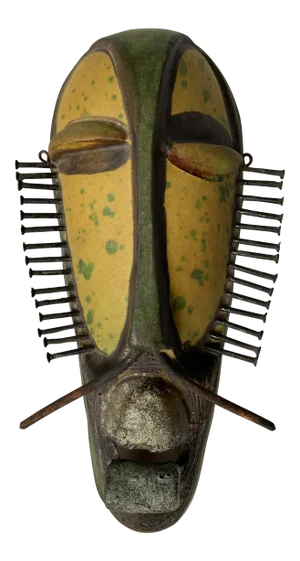 Alvino Bagni Italian Pottery Tribal Mask Sculpture