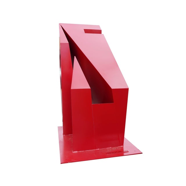 Contemporary Reeves Art and Design Large Contemporary Geometric Red Outdoor Sculpture, 2022 For Sale - Image 3 of 10
