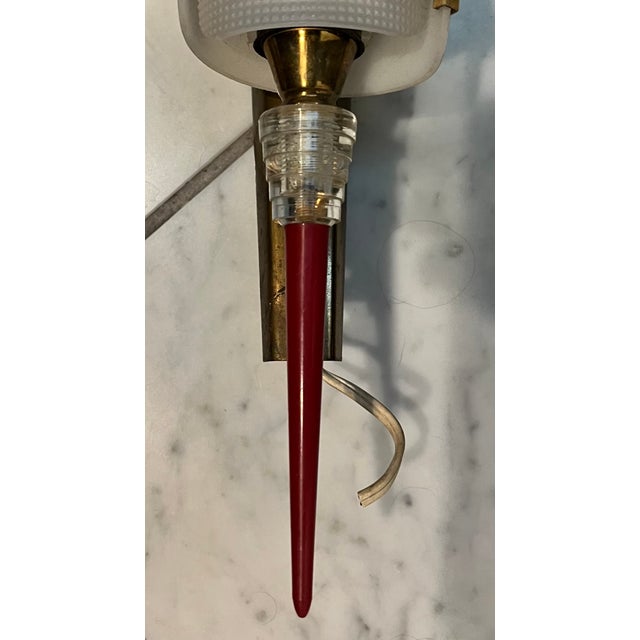 Mid 20th Century Vintage 1950s French Sconces- Perspex Atomic Sputnik - a Pair For Sale - Image 5 of 10
