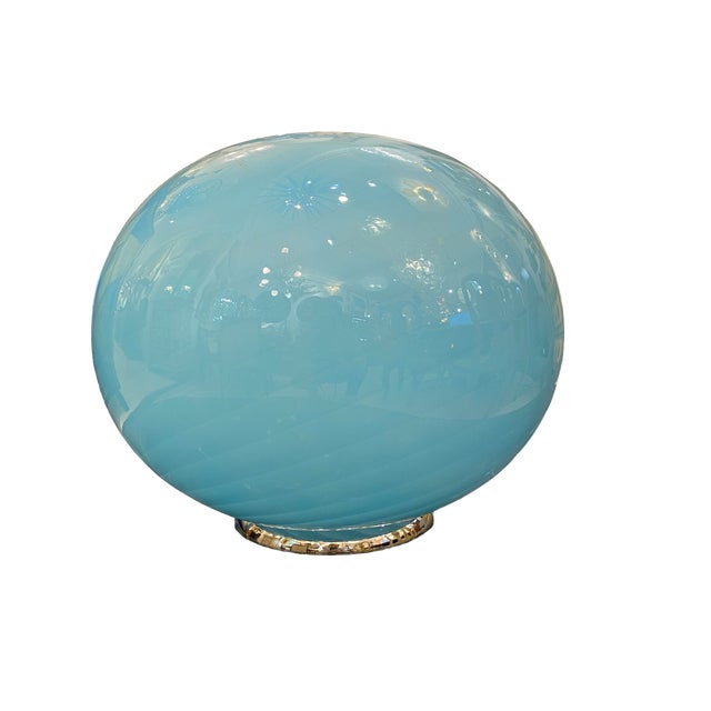 Candy Sphere Blue Table Lamp, 1960s For Sale - Image 3 of 3