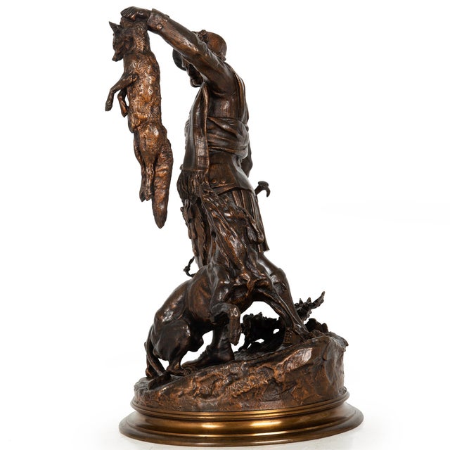 Pierre Jules Mêne French Antique Bronze Sculpture “Scottish Hunter”, Pierre Jules Mene Ca. 1900 For Sale - Image 4 of 18