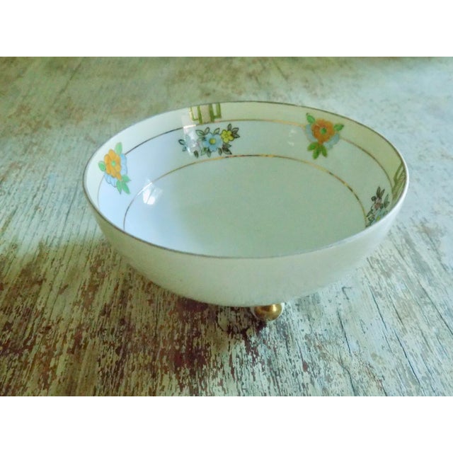 Ceramic 1920s Meito China Nippon Era Japanese Handpainted Finger Bowl For Sale - Image 7 of 7