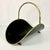 Mid-Century Arts & Crafts Federal Americana Black & Brass Firewood Holder With Paw Feet For Sale - Image 10 of 11