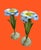 Metal Mid 20th Century Italian Tole Flowers Botanical Candle Holders, a Pair For Sale - Image 7 of 9