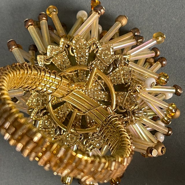 Vintage 1950s Glass Atomic Starburst Beaded Napkin Rings - Mixed Lot of 5 For Sale In New York - Image 6 of 13