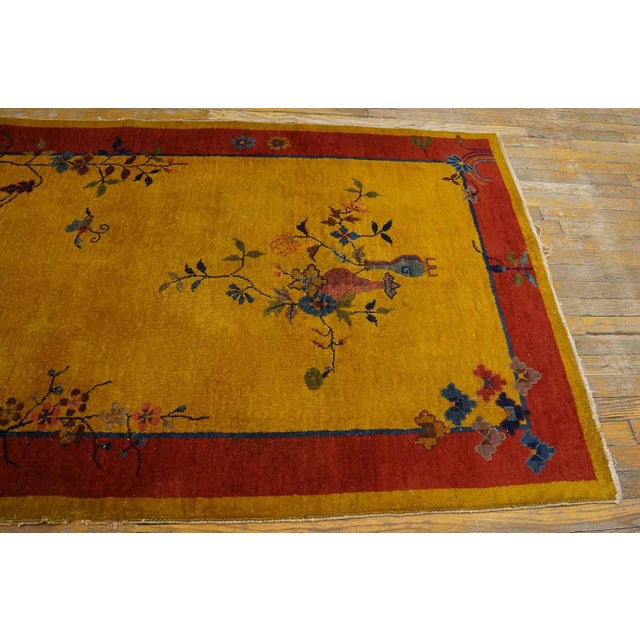1920s Chinese Art Deco Carpet on Yellow-Gold Background For Sale In New York - Image 6 of 12