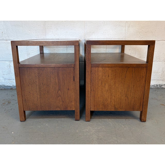 Mid 20th Century Cane and Glass Top End Tables For Sale In New York - Image 6 of 10