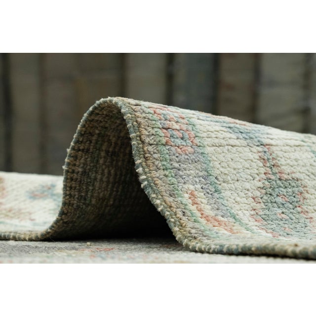 Turkish Oushak Runner Rug 2'9" x 8'4" #17550 For Sale In Houston - Image 6 of 8