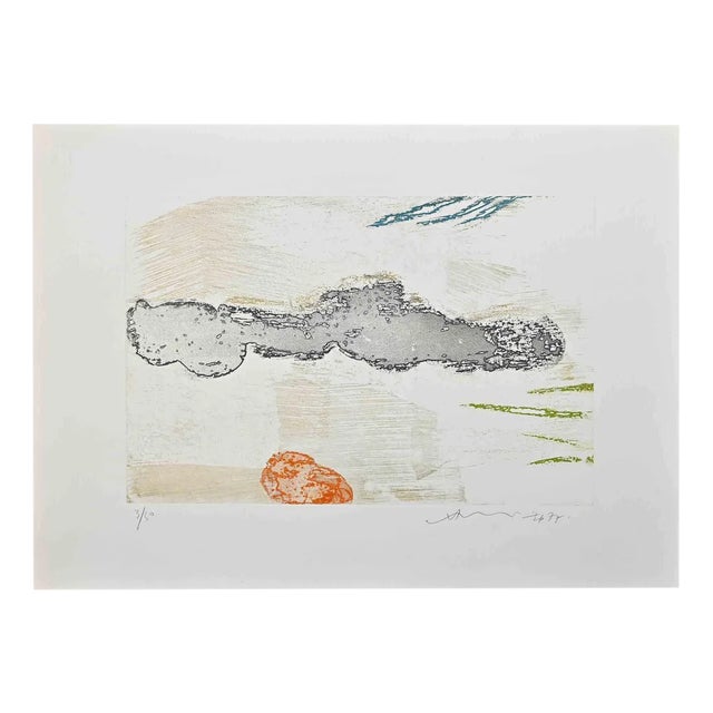 Hsiao Chin, Abstract Composition, Etching, 1977 For Sale