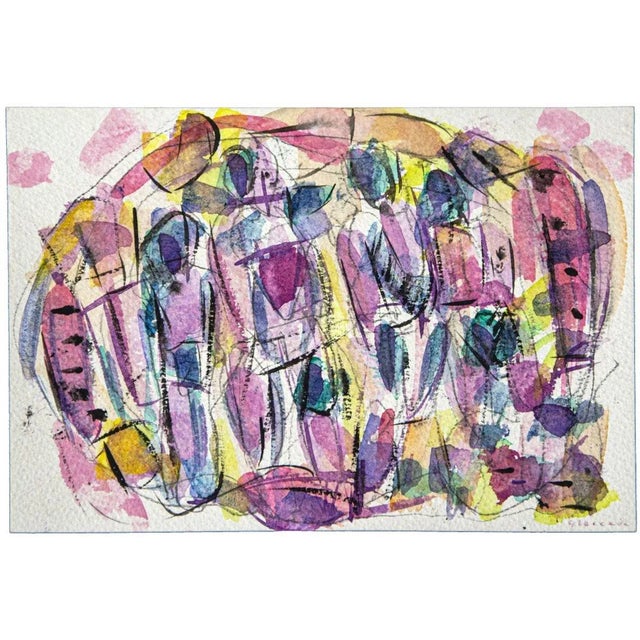 Liberarsi is a beautiful artwork realized by Maurizio Gracceva in the 2018. Mixed colored watercolor on paper. Hand-signed...