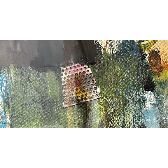 Orange An Abstract Collage Painting, Named "Orange Crush" For Sale - Image 8 of 8