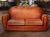 Art Deco Early 20th Century French Art-Deco Brown Leather Two-Seat Club Sofa For Sale - Image 3 of 11