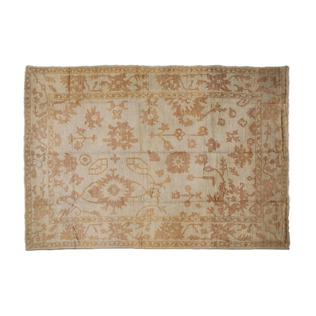 2010s 10x14 Fine Hand-Knotted Afghan Oushak Style Area Rug For Sale - Image 5 of 8