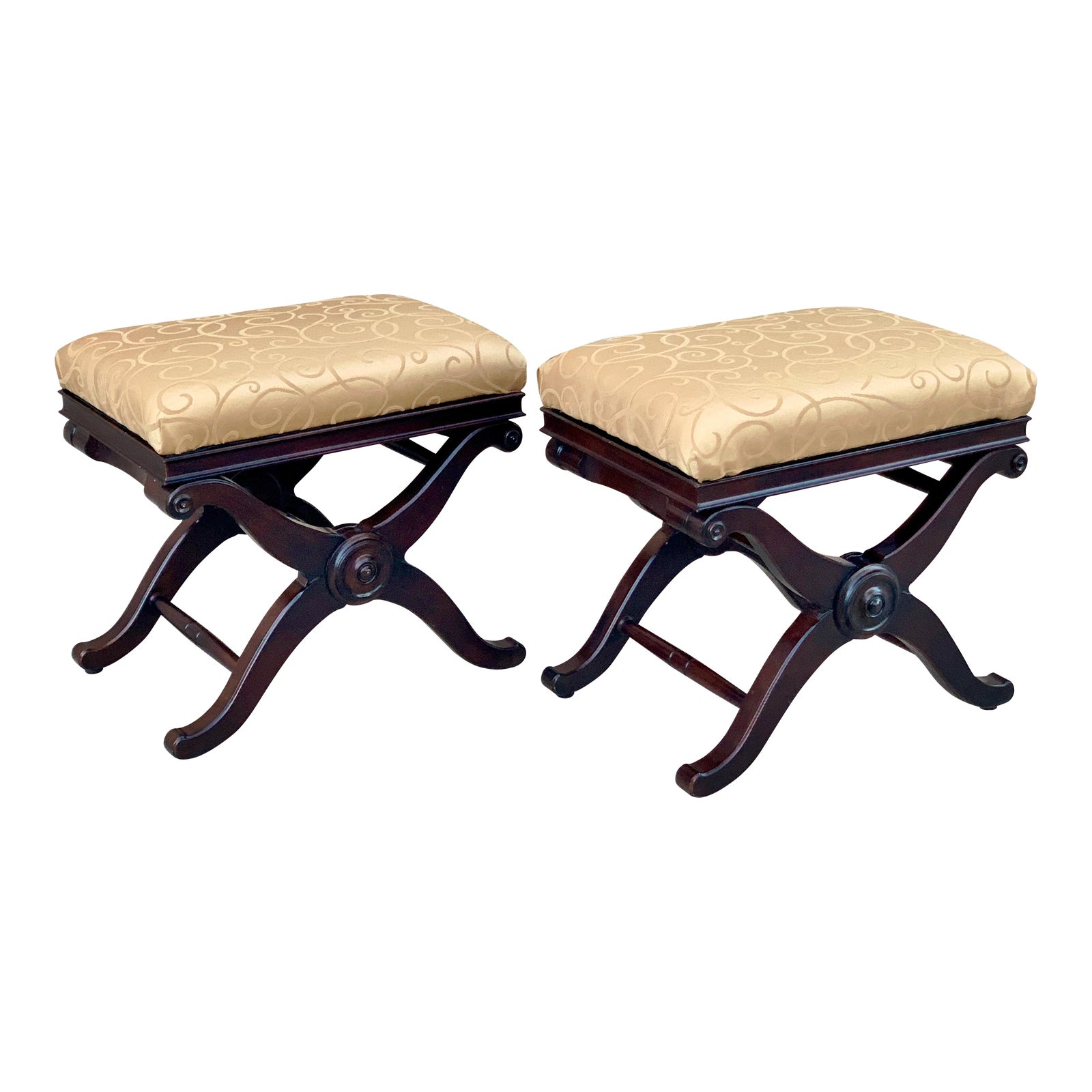 Pair of Restoration Hardware Cruel Base Benches Chairish