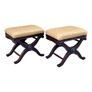 Pair of Restoration Hardware Cruel Base Benches For Sale