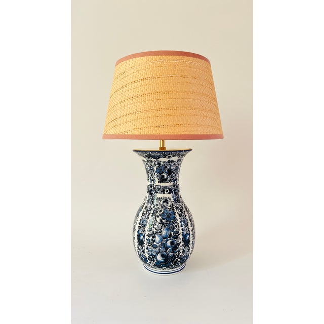 Antique Delfia Table Lamp For Sale - Image 6 of 6