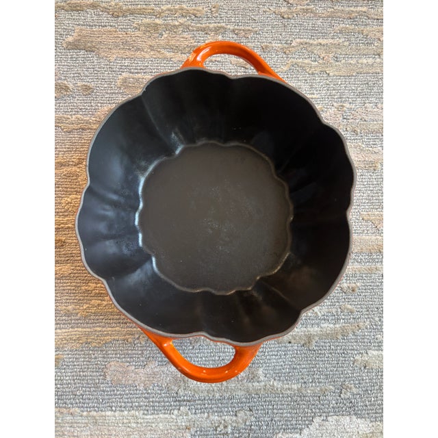 Staub Cast Iron Pumpkin Dutch Oven For Sale - Image 4 of 10
