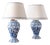 Blue and White Faience Vase Lamps from Samson, 19th Century, Set of 2 For Sale