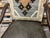 Brown Antique 19th Century Hacienda Chair Reupholstered With Vintage Oaxaca Zapotec Tapestry and New Leather For Sale - Image 8 of 9