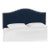 King Camelback Headboard in Velvet Ink with Pewter Nails For Sale