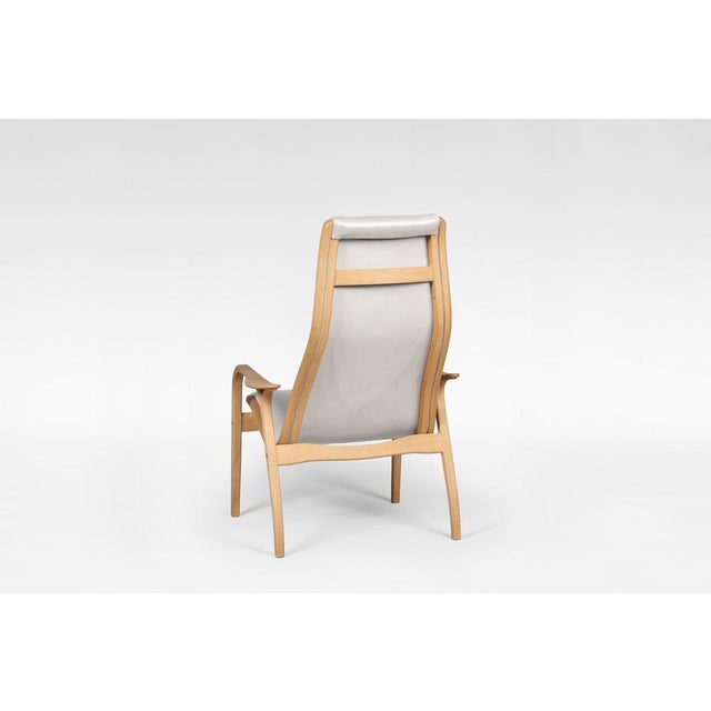 Vintage Lamino Lounge Chair in Beige Leather by Yngve Ekström for Swedese For Sale - Image 5 of 9