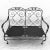 Vintage Wrought Iron Loveaseat with 4 floral cushions ,46"L X 33"H X 32"D X Seat Hight 19",Makers mark reads " Meadow...