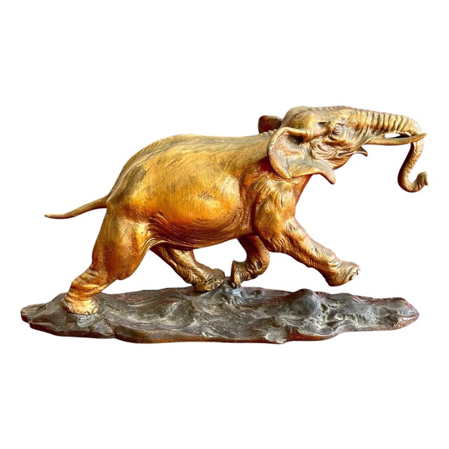 Elephant in Bronze by Ernest Louis Adnin For Sale