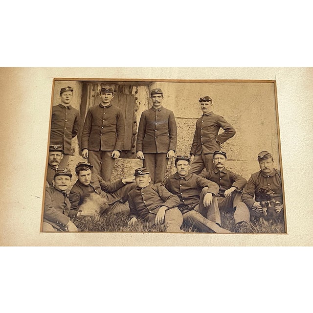 19th Century Union Civil War Photo 11 L-2 Officers & Dog Possibly Richmond Prisons In Situ For Sale - Image 5 of 12
