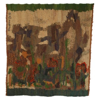 Early 1959 Abstract Tapestry Signed Potter For Sale