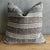 Gray Vintage Rug Pillow Cover With Stripes For Sale - Image 8 of 9