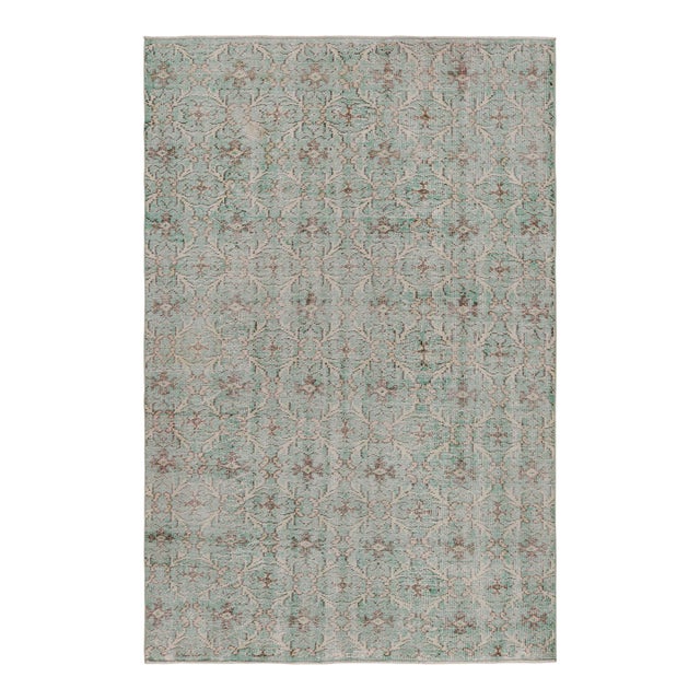 Vintage Zeki Müren Rug, With Geometric Patterns, From Rug & Kilim For Sale