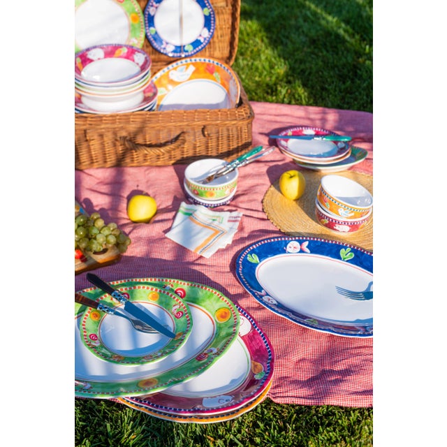 VIETRI VIETRI Melamine Campagna Gallina Oval Platter For Sale - Image 4 of 11