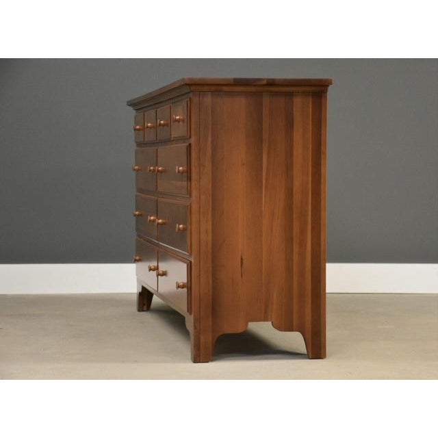 Mid-Century Modern 1990s Cherry Shaker Style Long 62” Dresser For Sale - Image 3 of 8