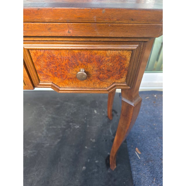 (Refinished)1950s Exquisite Custom, Gilded and Carved Italian Import, McM, Sorento Marquetry/Region, Games Table For Sale - Image 11 of 12