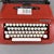 Metal Red Model 319 Typewriter from Underwood, Spain, 1970s For Sale - Image 7 of 12