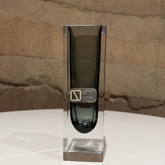 Vincenzo Nason & Cie Murano, Italy Mid-Century Modern Sommerso Art Glass Vase For Sale In San Diego - Image 6 of 9