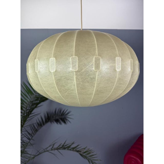 Mid-Century Modern Cocoon Pendant Lamp by Friedel Wauer for Goldkant, 1960 For Sale - Image 4 of 12
