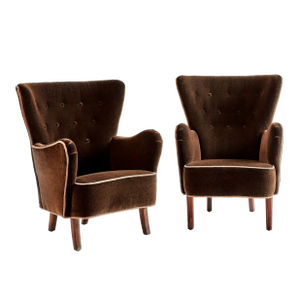 1950s Vintage Danish Club Chairs in the Manor of Mogens Lassen - Set of 2