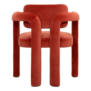 Double Arch Dining Chair in Cotton Velvet from Insidherland For Sale
