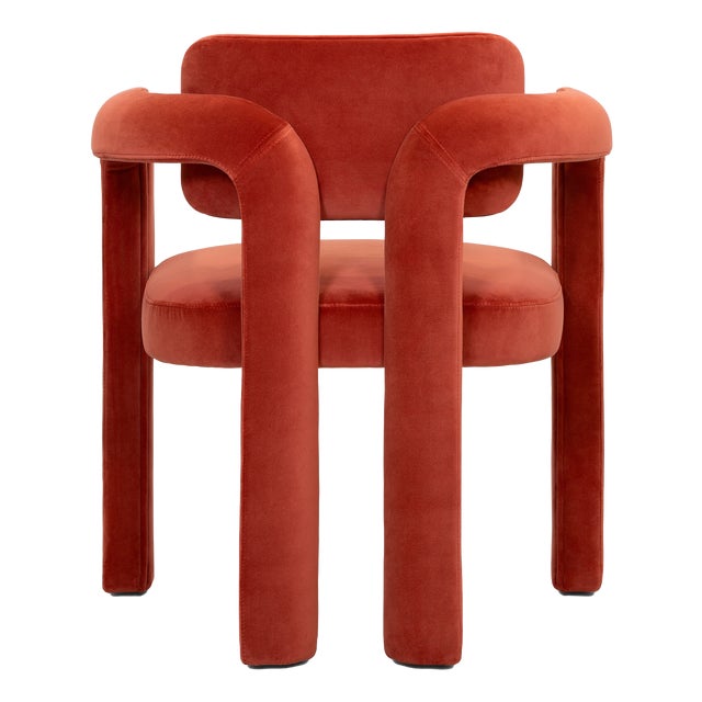 Double Arch Dining Chair in Cotton Velvet from Insidherland For Sale
