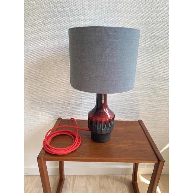 Ceramic Danish Ceramic Table Lamp by Ernst Nielsen for Ernst Faxe Keramik, Late 1960s For Sale - Image 7 of 9